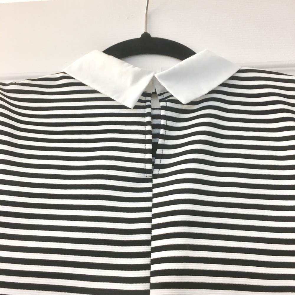 Zara Collar Dress - Black & While - Small - Picture 5 of 6